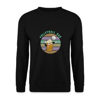 Volleyball Bier Biertrinker Volleyballtrainer - Unisex Pullover - Schwarz - Vorne - Alina (178cm) & Michal (187cm)