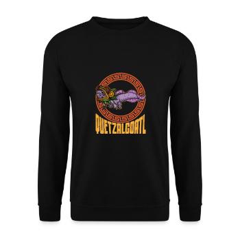Quetzalcoatl Axolotl Mexiko Azteken Gottheit - Unisex Pullover - Schwarz - Vorne - Alina (178cm) & Michal (187cm)