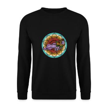Quetzalcoatl Axolotl Mexique Divinité Aztèque - Sweat-shirt Unisexe - noir - Devant - Alina (178cm) & Michal (187cm)