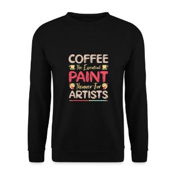 Artist Painter Coffee The Essential Paint Thinner - Unisex Sweatshirt - black - Front - Alina (178cm) & Michal (187cm)