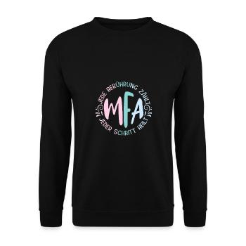 MFA Chaque contact compte Médical - Sweat-shirt Unisexe - noir - Devant - Alina (178cm) & Michal (187cm)