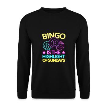 Bingo Game Is The Highlight Of Sundays Bingo - Unisex Sweatshirt - black - Front - Alina (178cm) & Michal (187cm)
