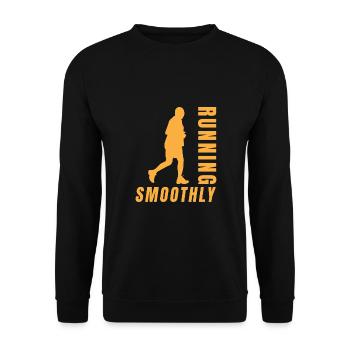Running Running Smoothly Marathon Runner - Unisex Pullover - Schwarz - Vorne - Alina (178cm) & Michal (187cm)