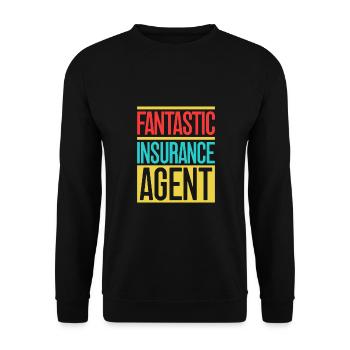 Insurance Agent Fantastic Agent Funny Insurance - Unisex Sweatshirt - black - Front - Alina (178cm) & Michal (187cm)