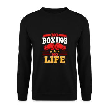 No Boxing No Life Boxing Gloves Boxing Gloves - Unisex Sweatshirt - black - Front - Alina (178cm) & Michal (187cm)