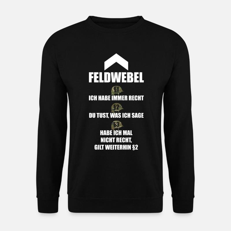 BUNDESWEHR FELDWEBEL - Unisex Pullover - Schwarz