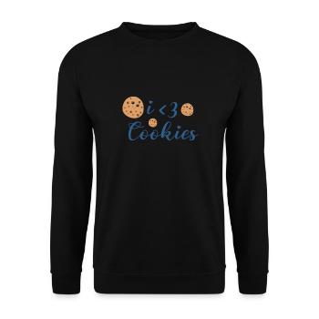 i love cookies - Unisex Pullover - Schwarz - Vorne - Alina (178cm) & Michal (187cm)