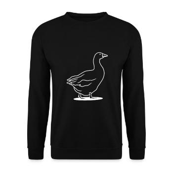 Gans - Unisex Pullover - Schwarz - Vorne - Alina (178cm) & Michal (187cm)