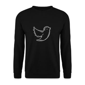 Colombe Paix Croquis Dessin - Sweat-shirt Unisexe - noir - Devant - Alina (178cm) & Michal (187cm)