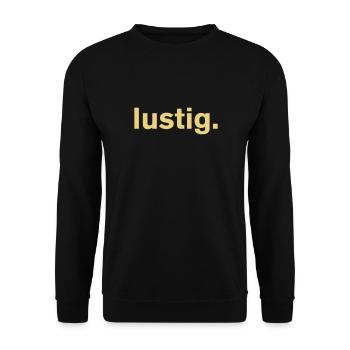 lustig - Unisex Pullover - Schwarz - Vorne - Alina (178cm) & Michal (187cm)