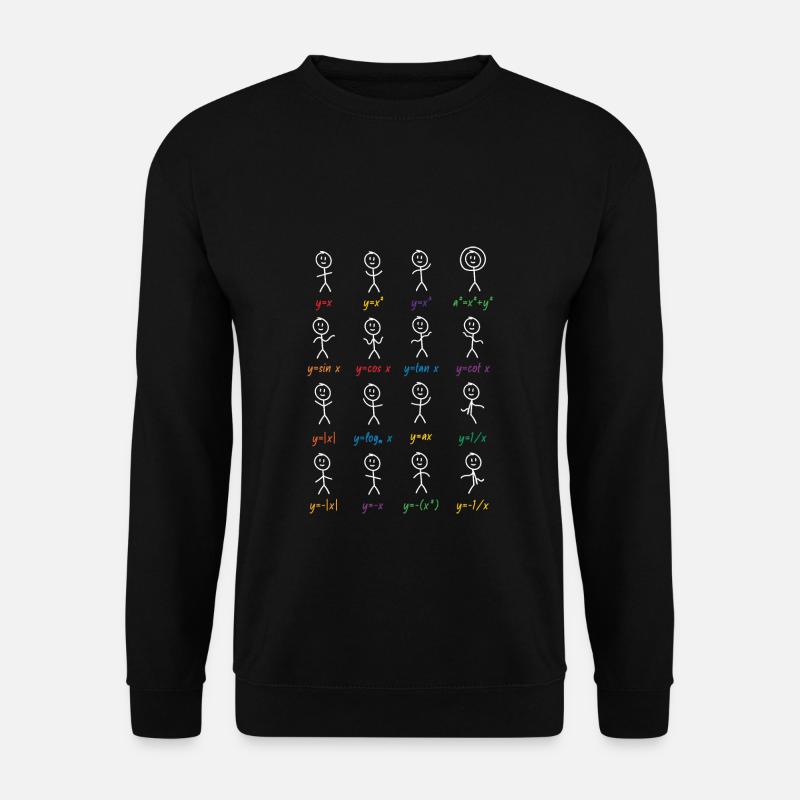 Mathematik Funktion Männchen Mathe Geschenk - Unisex Pullover - Schwarz