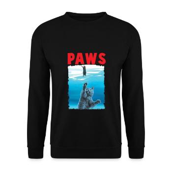 Cat Paws Cats Gift Cat Mom Cat Dad Movie - Unisex Sweatshirt - black - Front - Alina (178cm) & Michal (187cm)
