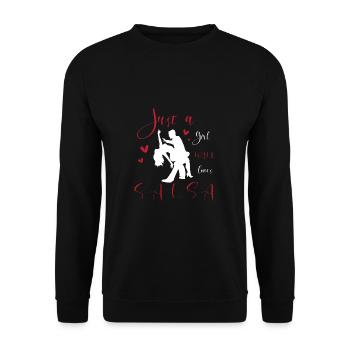 Salsa Dancer Dancer - Unisex Sweatshirt - black - Front - Alina (178cm) & Michal (187cm)
