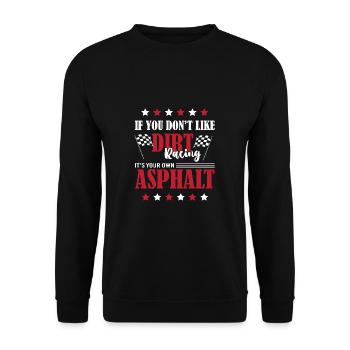Course sur piste de terre battue - Sweat-shirt Unisexe - noir - Devant - Alina (178cm) & Michal (187cm)
