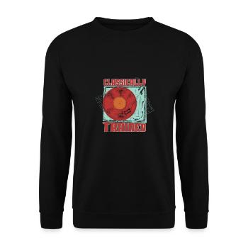 Classically Trained Vintage Schallplattenspieler - Unisex Pullover - Schwarz - Vorne - Alina (178cm) & Michal (187cm)