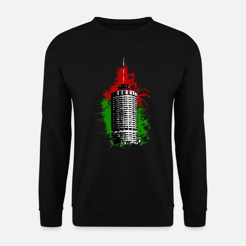 Hotelturm Augsburg - Rot Grün - Unisex Pullover - Schwarz