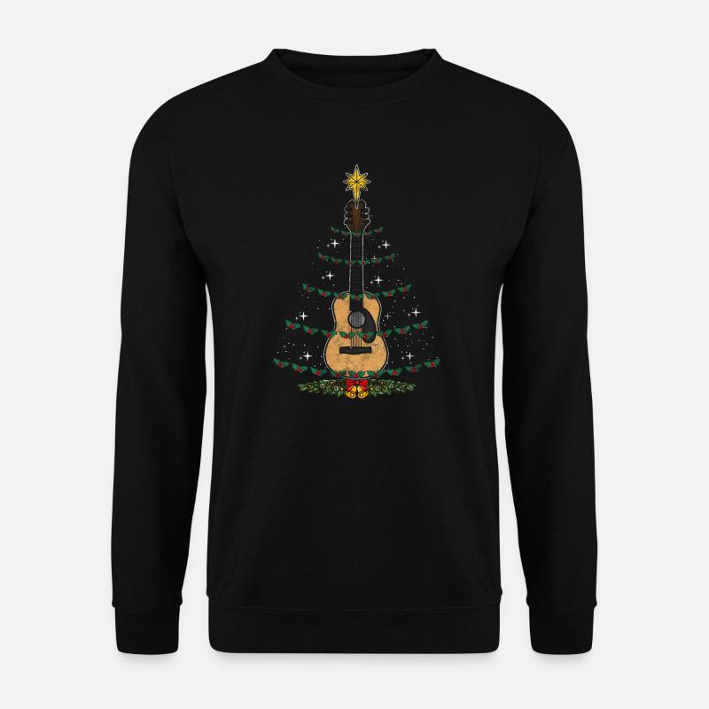 Weihnachtsgitarre - Xmas Lights Guitarist - Unisex Pullover - Schwarz