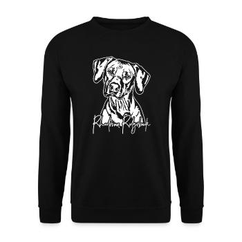 RHODESIAN RIDGEBACK Portrait de chien Wilsigns - Sweat-shirt Unisexe - noir - Devant - Alina (178cm) & Michal (187cm)