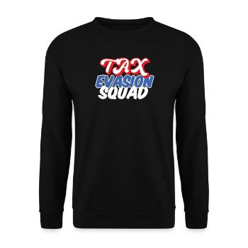 tax evasion squad - Unisex Sweatshirt - black - Front - Alina (178cm) & Michal (187cm)