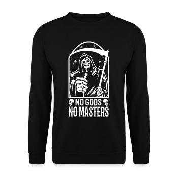 No Gods No Masters - Unisex Sweatshirt - black - Front - Alina (178cm) & Michal (187cm)