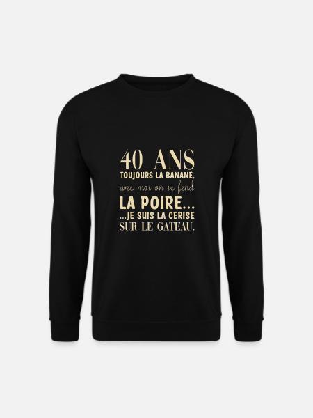 40 ans anniversaire - Sweat-shirt Unisexe - noir
