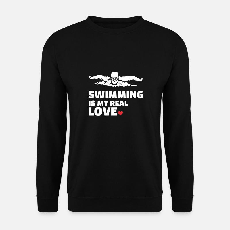 I love swimming - Unisex Sweatshirt - black