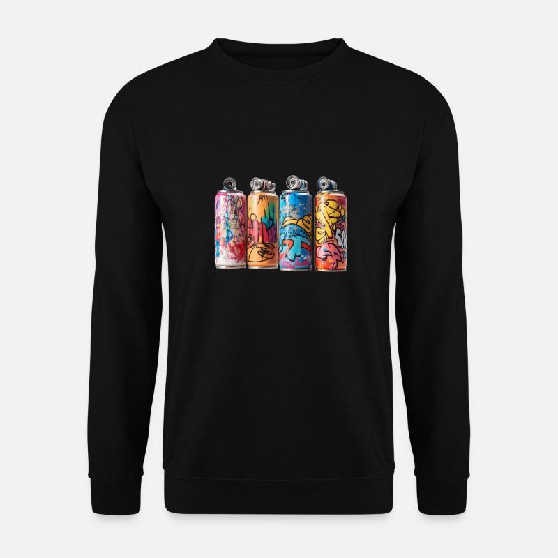 SPRAY PAINT GRAFFITI STREET ART - Unisex Sweatshirt - black
