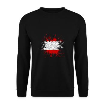 Austria Austria austria austria - Unisex Sweatshirt - black - Front - Alina (178cm) & Michal (187cm)