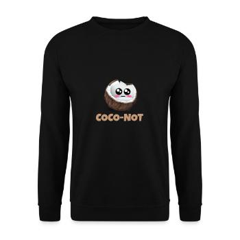 Coco Not Funny Coconut Pun - Unisex Sweatshirt - black - Front - Alina (178cm) & Michal (187cm)