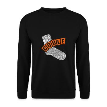 Cool sock - fun motivational design - Unisex Sweatshirt - black - Front - Alina (178cm) & Michal (187cm)