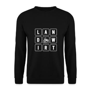 Farmer Farm Tractor Farm Country Egg - Unisex Sweatshirt - black - Front - Alina (178cm) & Michal (187cm)
