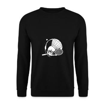 Skull and Balls: Badminton - Sweat-shirt Unisexe - noir - Devant - Alina (178cm) & Michal (187cm)