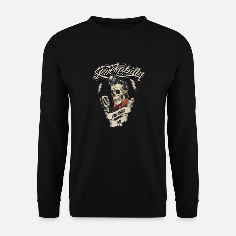 Rockabilly Hotrod Rock'n Roll Geschenkidee - Unisex Pullover - Schwarz