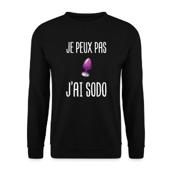 sodo sodomie beauf sex marrant fun plug - Sweat-shirt Unisexe - noir - Devant - Alina (178cm) & Michal (187cm)