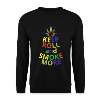 Garder le rouleau - Sweat-shirt Unisexe - noir - Devant - Alina (178cm) & Michal (187cm)