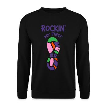 Rockin' Mon Premier 5K 2 - Sweat-shirt Unisexe - noir - Devant - Alina (178cm) & Michal (187cm)