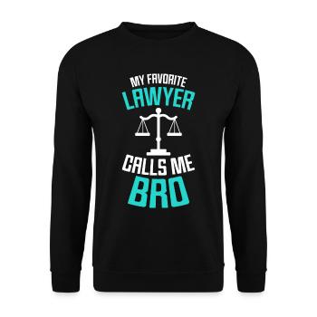Mon avocat préféré m’appelle Bro 2 - Sweat-shirt Unisexe - noir - Devant - Alina (178cm) & Michal (187cm)