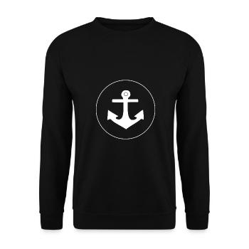 Anker Norddeutschland Seemann Matrose Kapitän - Unisex Pullover - Schwarz - Vorne - Alina (178cm) & Michal (187cm)