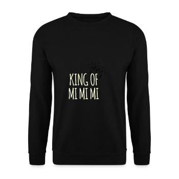 king of mimimi Funny whining humor - Unisex Sweatshirt - black - Front - Alina (178cm) & Michal (187cm)