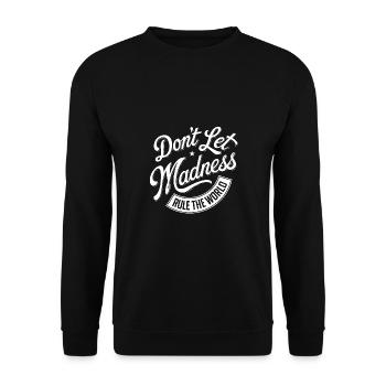 Stoppt den Wahnsinn - Unisex Pullover - Schwarz - Vorne - Alina (178cm) & Michal (187cm)