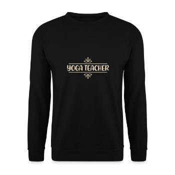 Professeur de Yoga Cadeau Namaste Méditation École de Yoga - Sweat-shirt Unisexe - noir - Devant - Alina (178cm) & Michal (187cm)