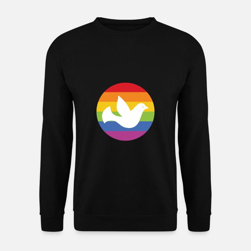 Peace Weltfrieden Flower Power Geschenk 70er Love - Unisex Pullover - Schwarz