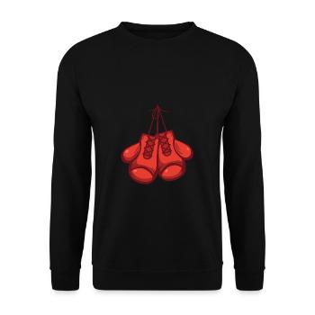 Boxhandschuhe - Unisex Pullover - Schwarz - Vorne - Alina (178cm) & Michal (187cm)
