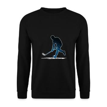 Floorball Floorball Floorball Player Bandy - Unisex Sweatshirt - black - Front - Alina (178cm) & Michal (187cm)