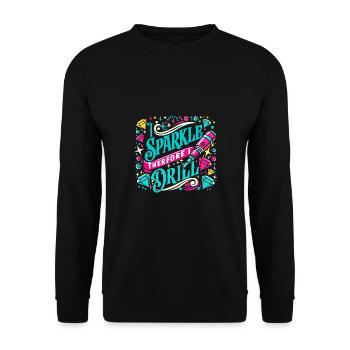 Diamond Painting Artist Sparkle Therfore I Drill - Unisex Pullover - Schwarz - Vorne - Alina (178cm) & Michal (187cm)