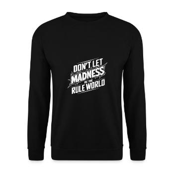 Stoppt den Wahnsinn - Unisex Pullover - Schwarz - Vorne - Alina (178cm) & Michal (187cm)