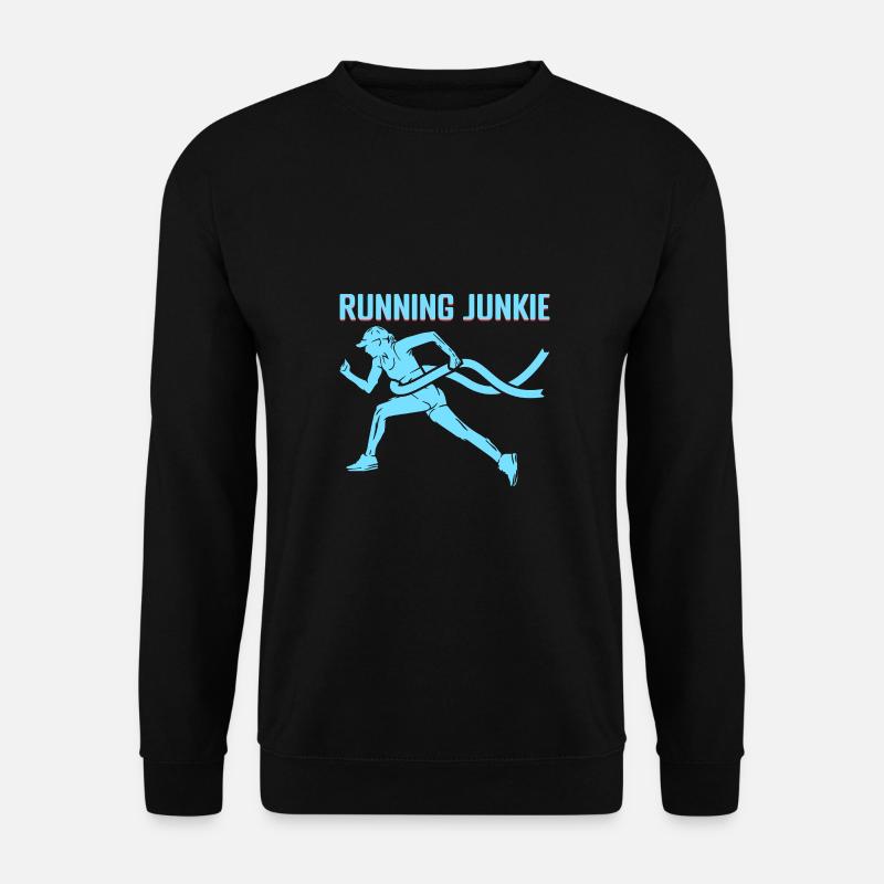Running Junkie Marathon Runner - Unisex Sweatshirt - black