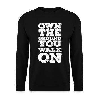 Posséder le sol sur lequel vous marchez - Sweat-shirt Unisexe - noir - Devant - Alina (178cm) & Michal (187cm)