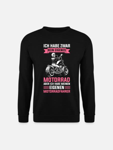 Motorrad Biker Bike Motorradfahrer Motorbike - Unisex Pullover - Schwarz