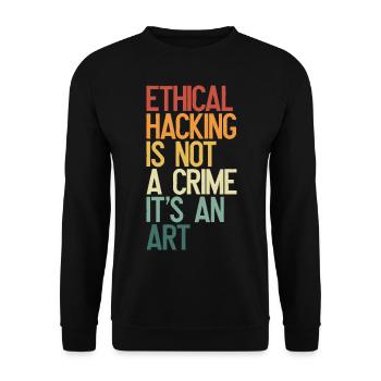 Ethical Hacking is not a Crime its an Art CyberEth - Unisex Sweatshirt - black - Front - Alina (178cm) & Michal (187cm)